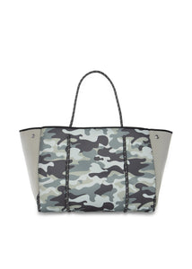 Neoprene Tote in Camo/Red/White