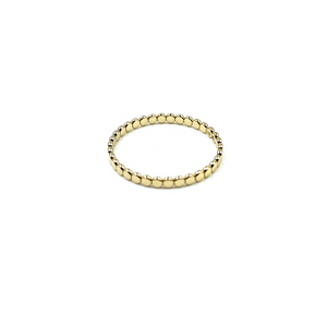 Size 6 Gold Flat Pebble Ring