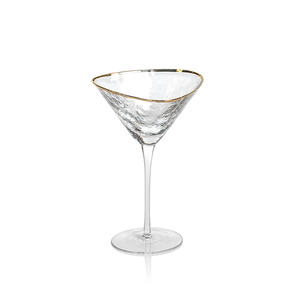 Gold Rim Martini Glass