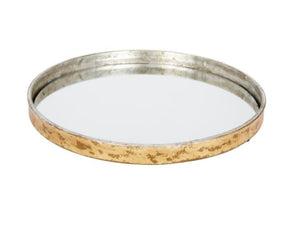 Gold & Silver Leaf Mirrored Tray