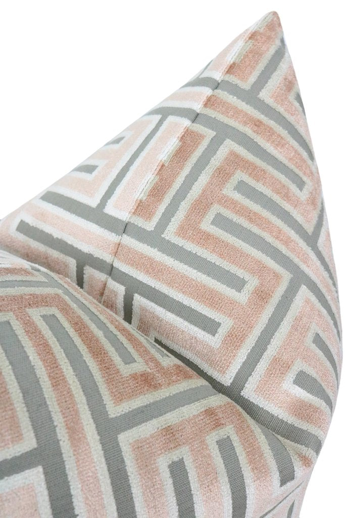 Grecian Blush Velvet Pillow