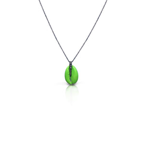 Green Neon Cowrie Shell Necklace