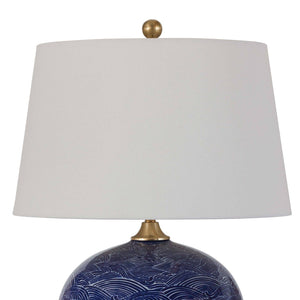 Harbor Blue Ceramic Lamp