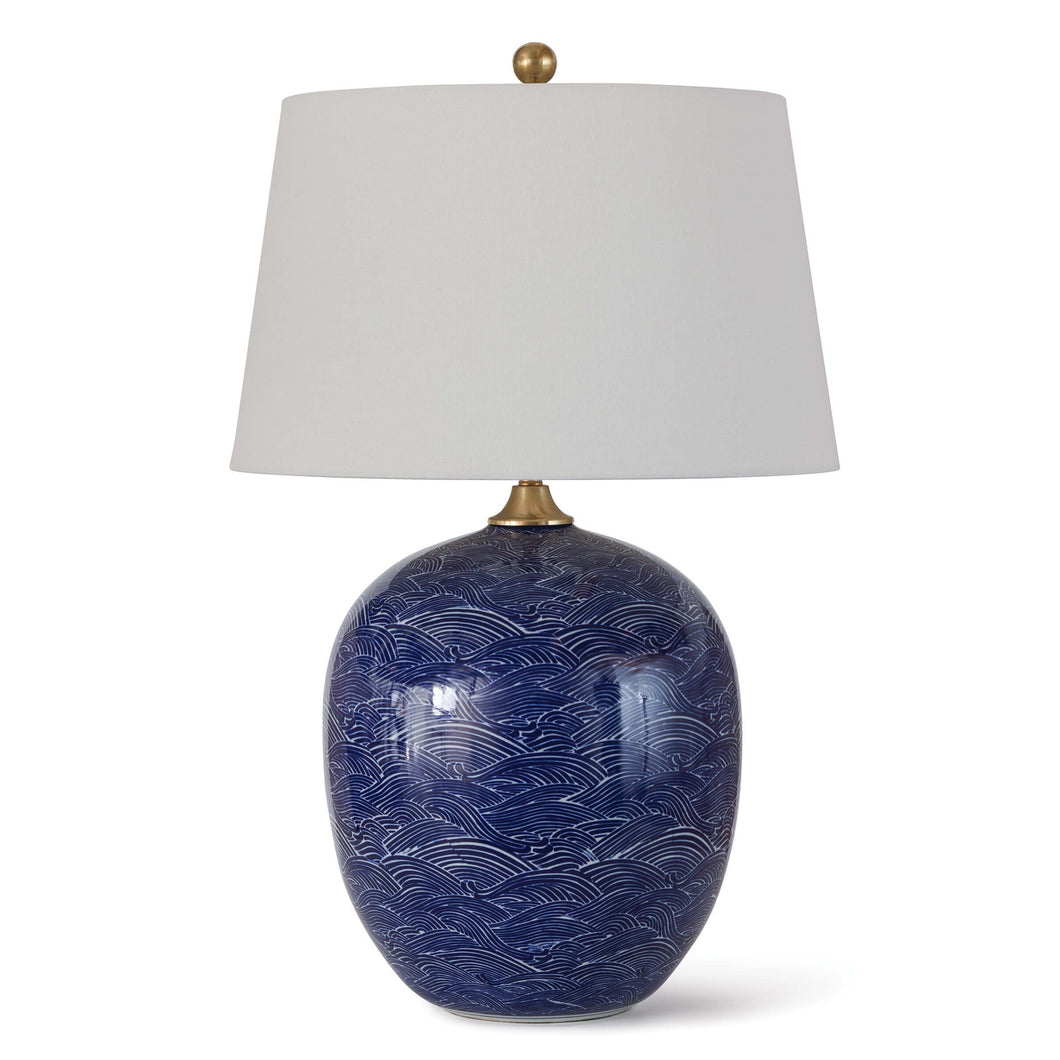 Harbor Blue Ceramic Lamp