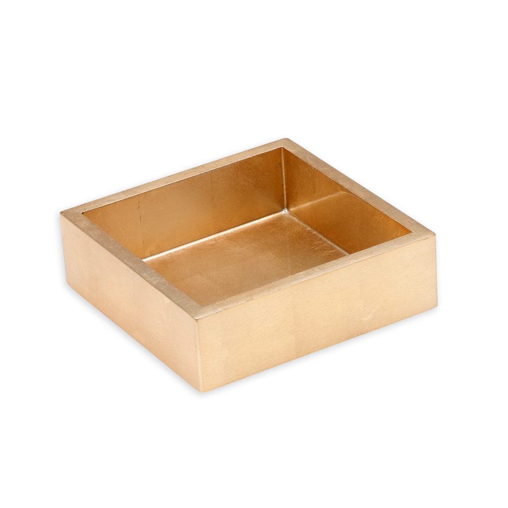 Gold Lacquer Cocktail Napkin Holder