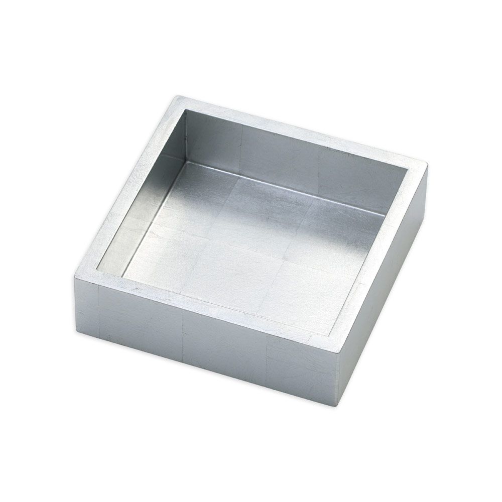 Silver Lacquer Cocktail Napkin Holder