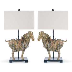 Pair of Horse Lamps