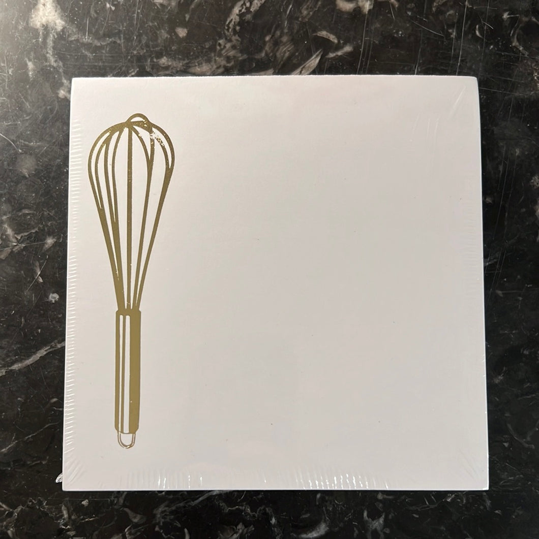 Whisk Gold Foil Note Pad