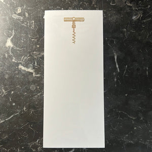 Corkscrew Gold Foil Note Pad
