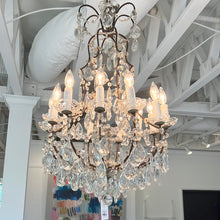 Load image into Gallery viewer, Iron &amp; Crystal Chandelier 12 Lights 33x21
