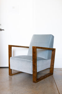Vintage Burled Squared Armchair