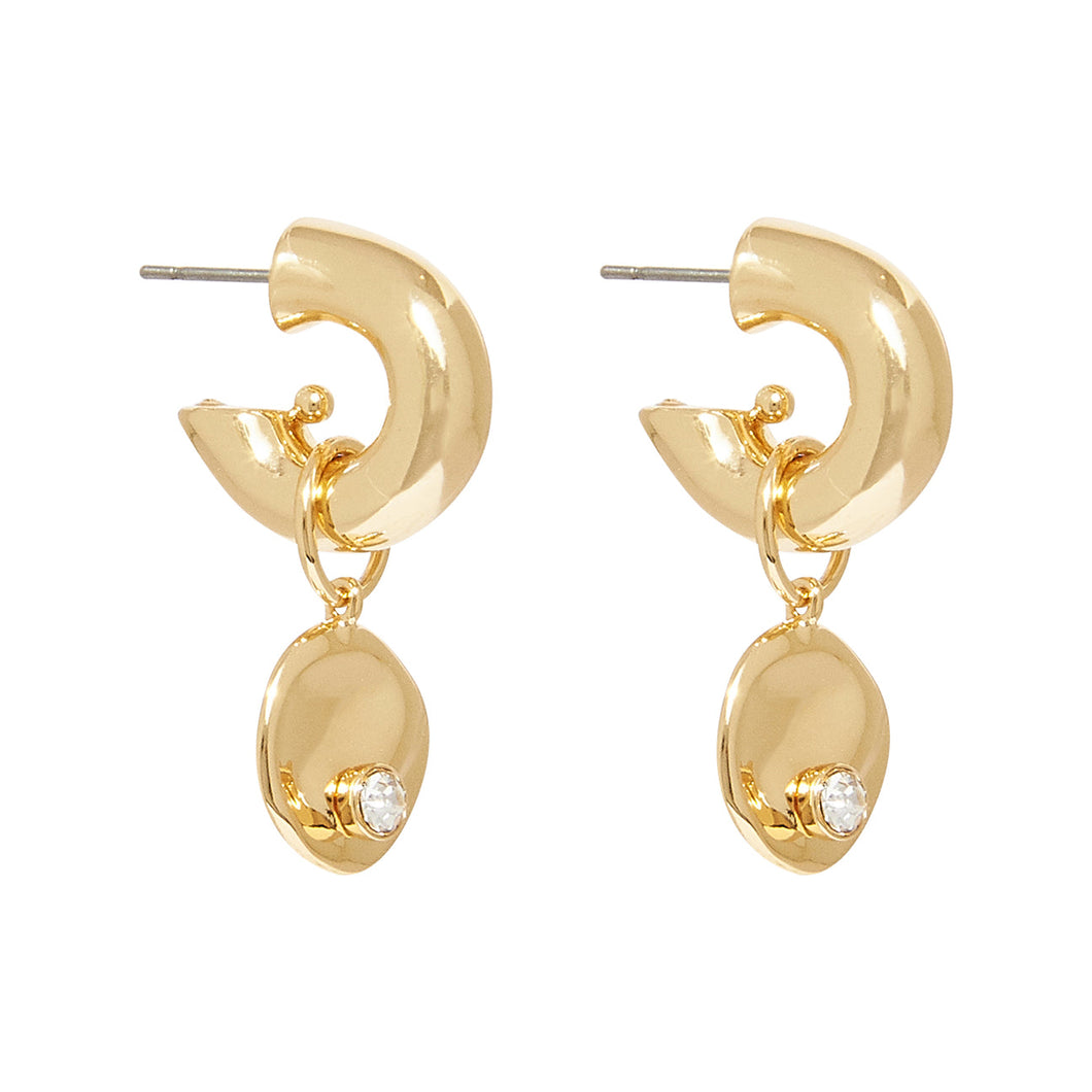 Gold Irinia Huggie Hoop Earrings