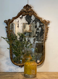 18 C Italian Mirror with Patina