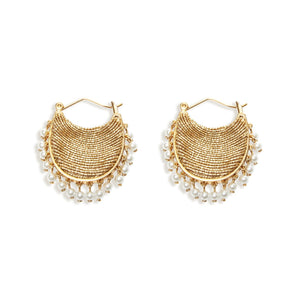 Josephine Metallic and Pearl Earrings