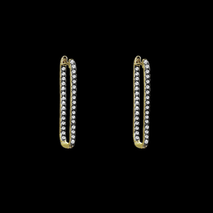 Gold Paperclip Style Earrings