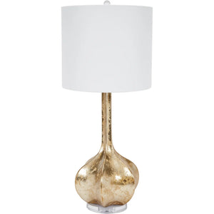 Distressed Champagne Silver Lamp