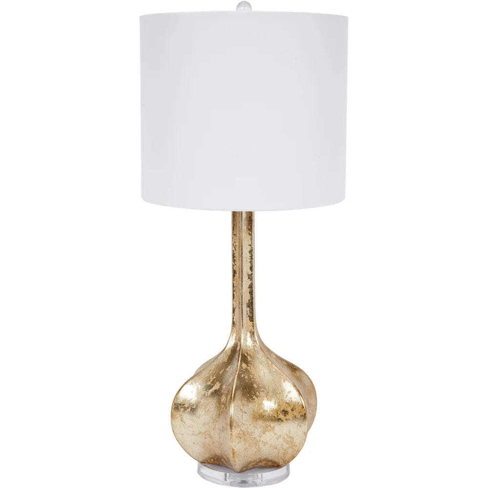 Distressed Champagne Silver Lamp