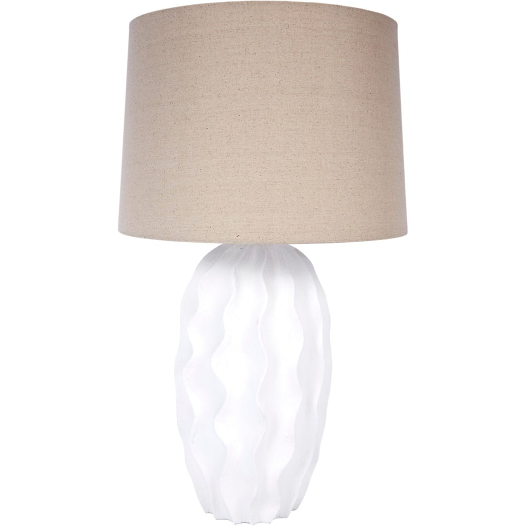 White Wave Gesso Lamp