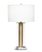 Load image into Gallery viewer, Brass Column Glass Surround Lamp