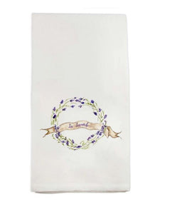 lavender Wreath Dish Towel