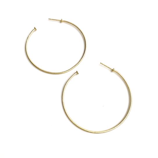 No. 3 Large Simple Gold Hoops