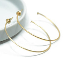 Load image into Gallery viewer, No. 3 Large Simple Gold Hoops