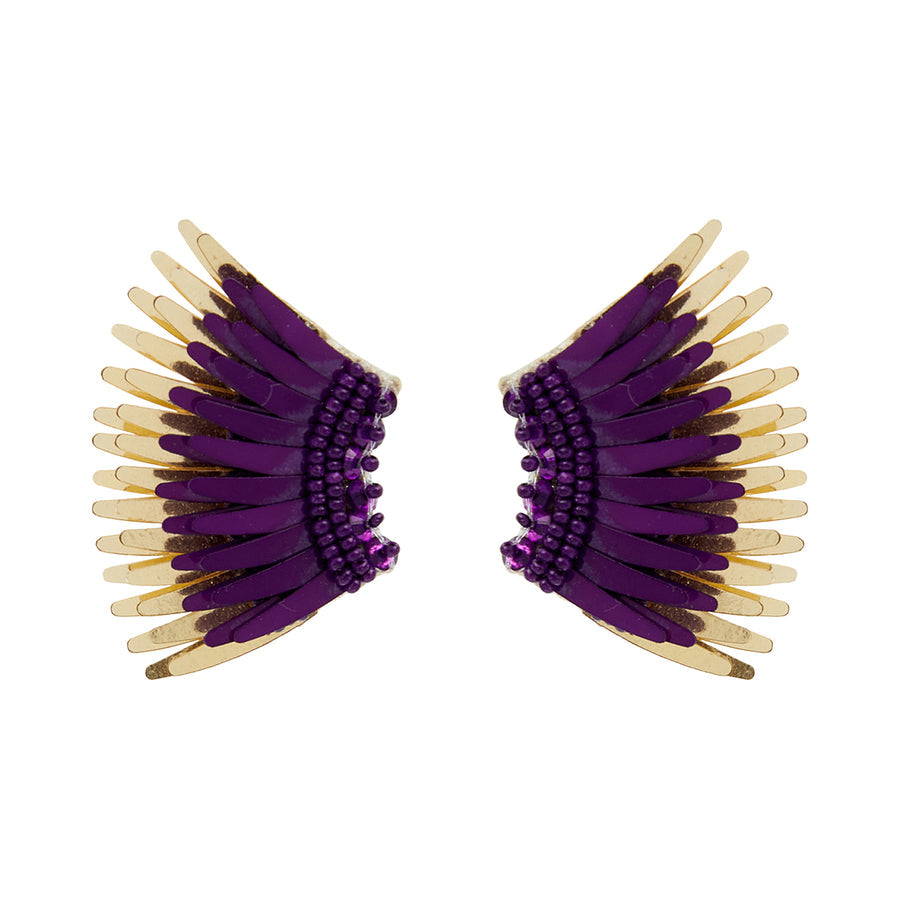 Purple Gold Mini Madeline Earrings