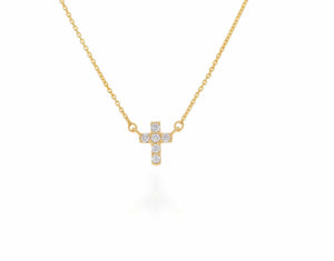 Mini Diamond Cross Necklace
