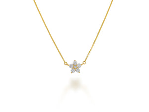 Mini Diamond Flower Necklace