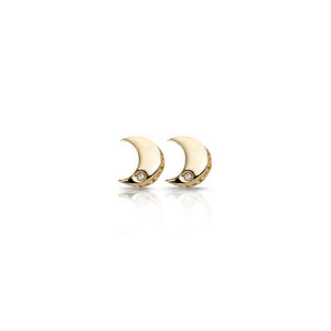 S. Carter Designs 14K Moon Stud Earrings