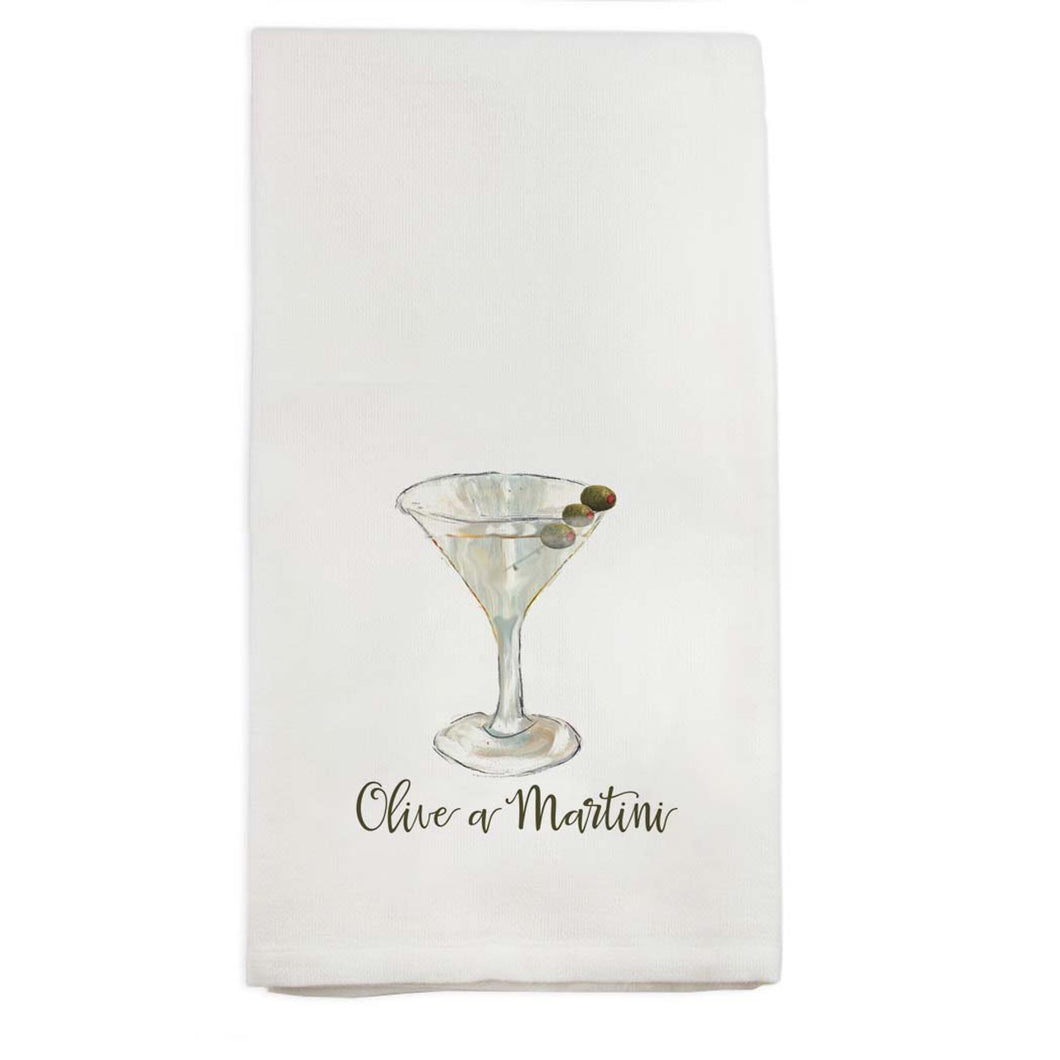 Olive a Martini Towel