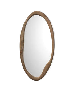 Wooden Oval Mirror