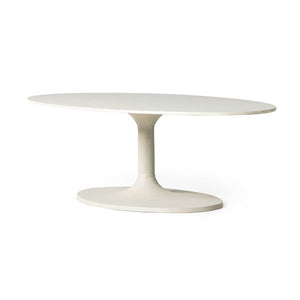 Matte Oval Coffee Table 54.75" x 29.25" x 16.50"H