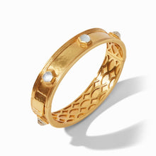 Load image into Gallery viewer, Palladio Hinge Bangle in Clear Crystal