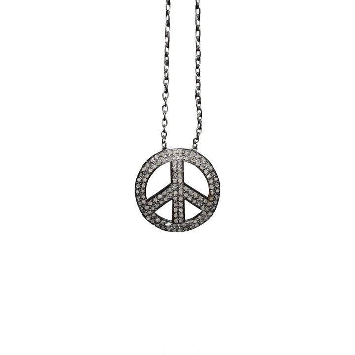 S. Carter Designs Peace Sign Charm Necklace