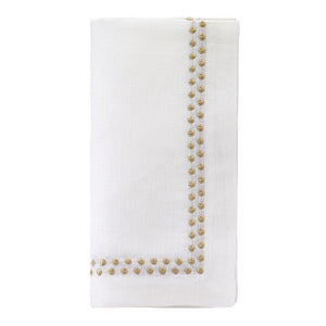 Gold Pearls Linen Napkin