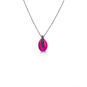 Pink Neon Cowrie Shell Necklace