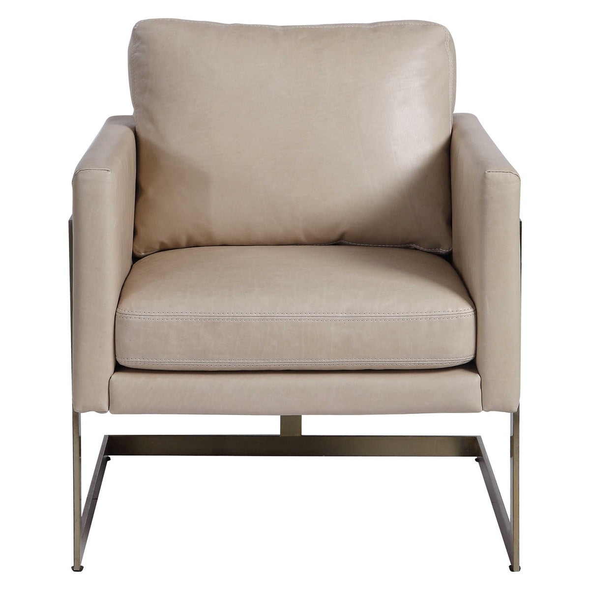 Latte Leather Lounge Chair