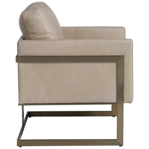 Latte Leather Lounge Chair