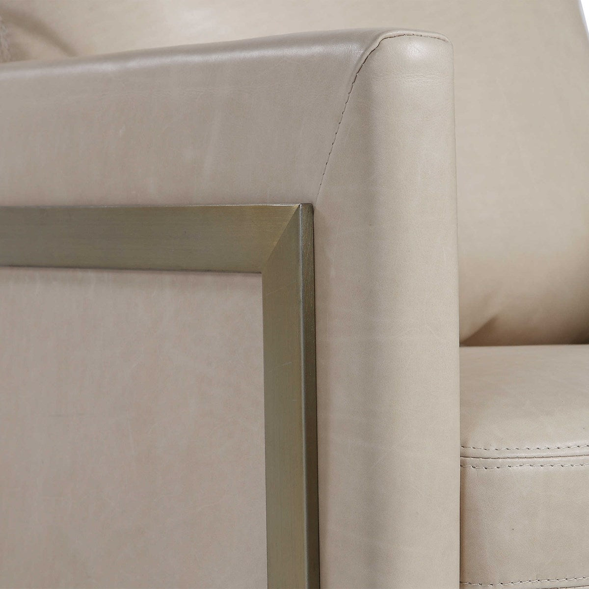 Latte Leather Lounge Chair