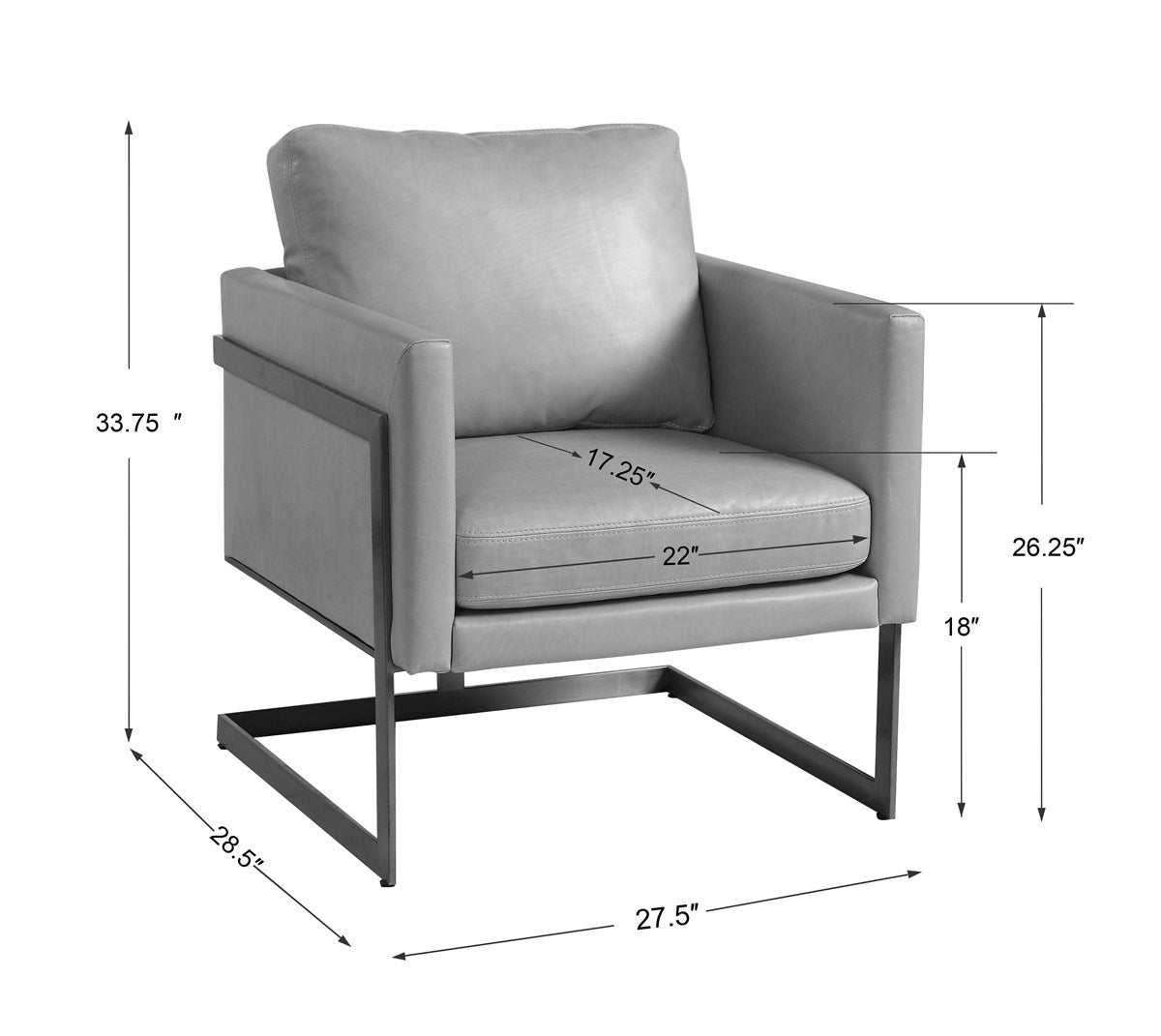 Latte Leather Lounge Chair