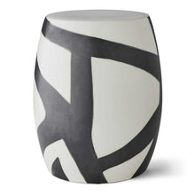Load image into Gallery viewer, Black and White Garden Stool