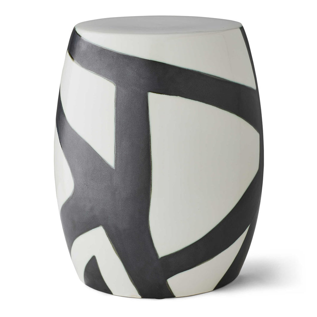 Black and White Garden Stool