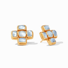 Load image into Gallery viewer, Iridescent Chalcedony Blue Savoy Earrings