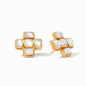 Savoy Earrings in Clear Crystal