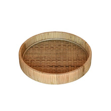 Load image into Gallery viewer, Rattan Round Tray