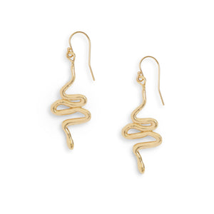 Snake Earrings Brass