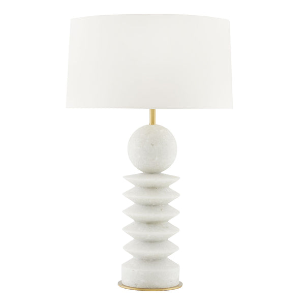 Stacked Ivory Disc Lamp