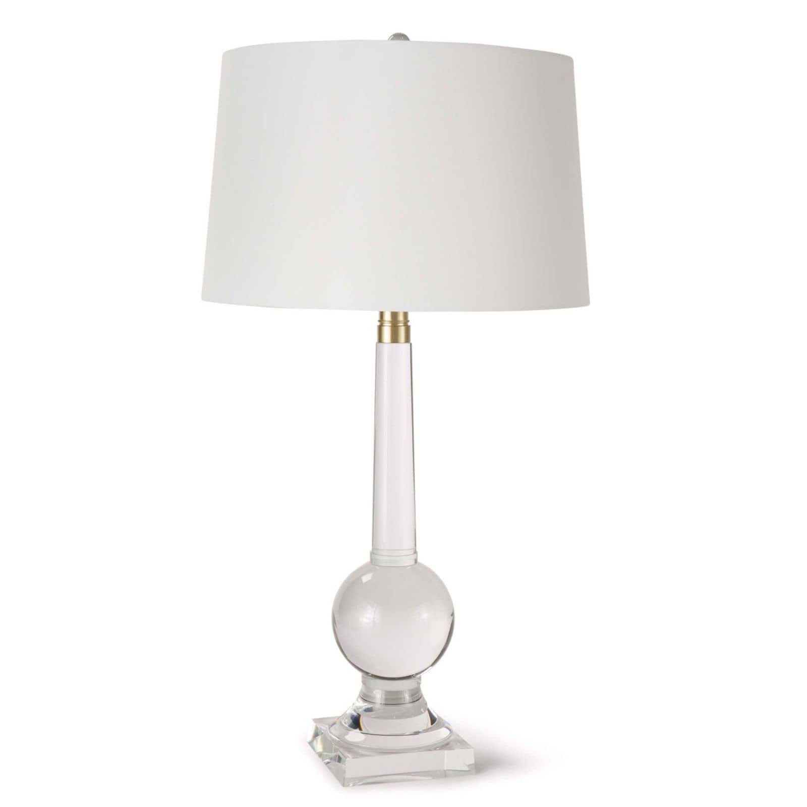 Crystal Table Lamp with Gold Accents