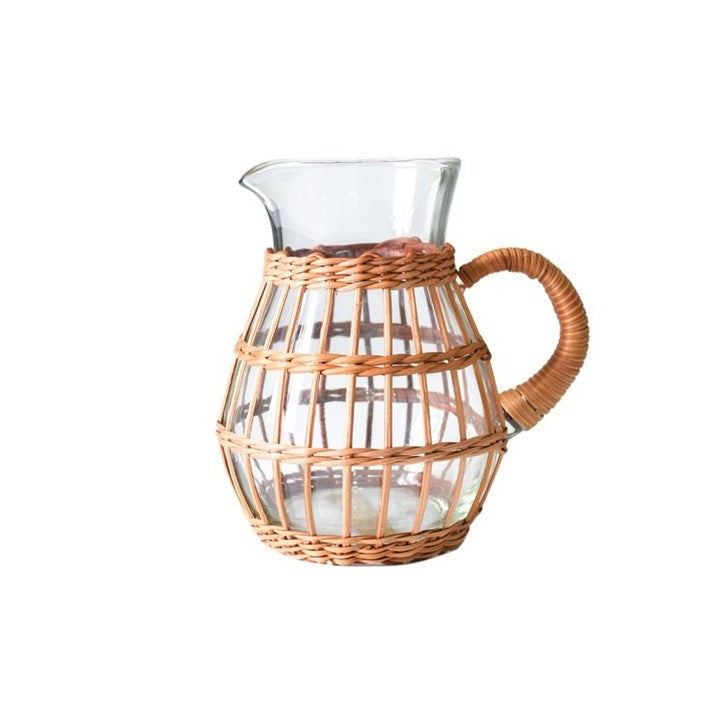 Rattan Cage Tall Pitcher